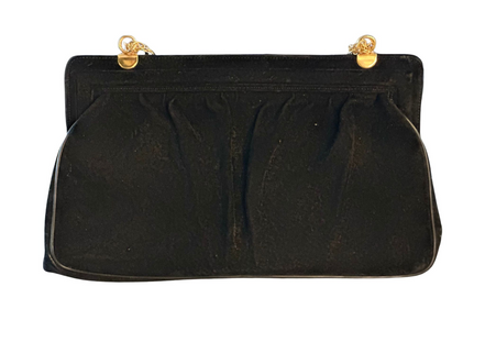 Handbag, Koret Black Velvet Bag
