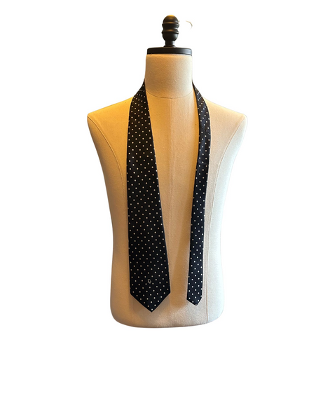 Ties, Christian Dior Black and White Polka Dot Necktie