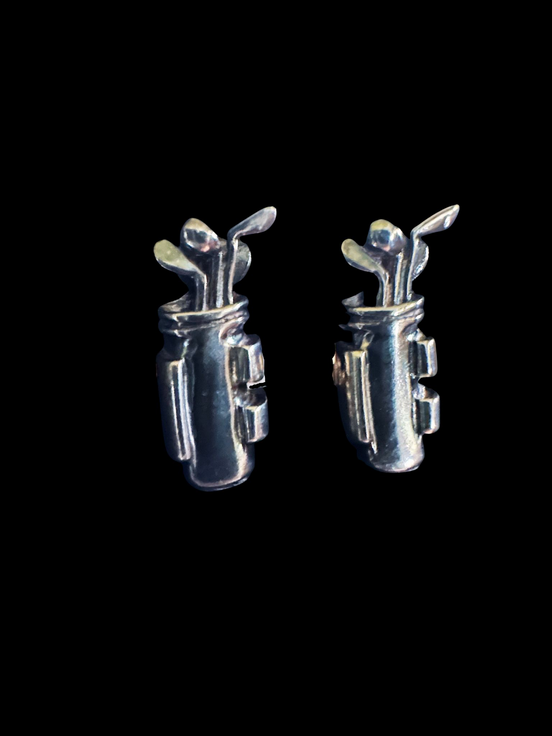 Jewelry, Cuff Links 925 Silver Golf Clubs