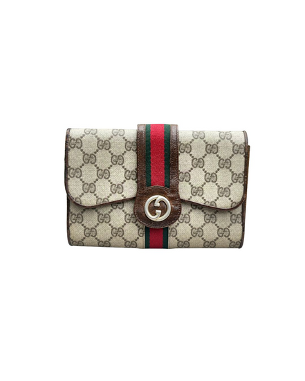 Handbag, Gucci Sherry Stripe Blondie Clutch