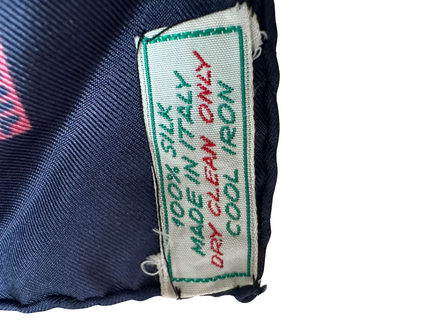 Scarf, Gucci Red Blue Silk Scarf