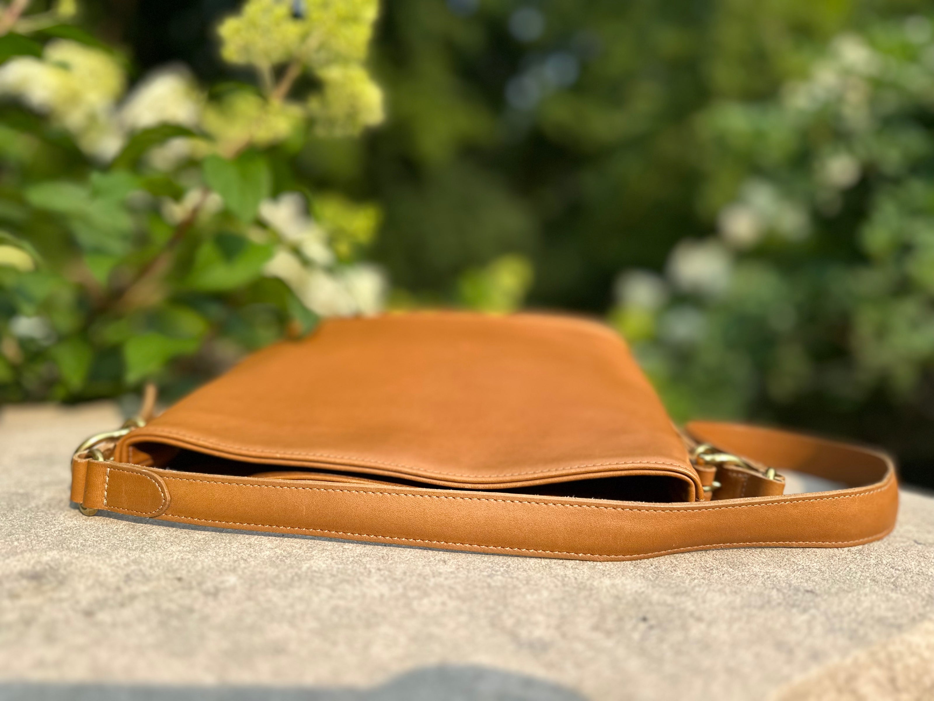 Handbag, Coach leather Equestrian Bucket Shoulder Bag