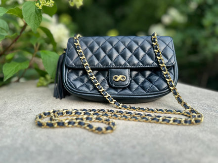 Handbag, Koret quilted navy crossbody bag