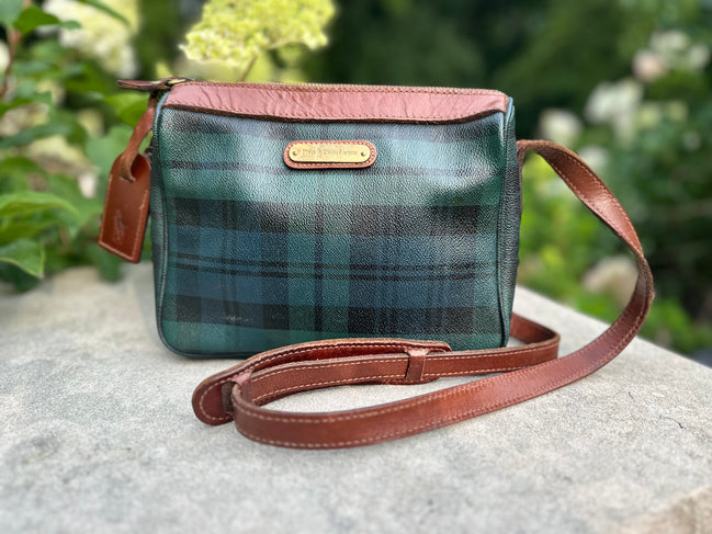 Handbag, Ralph Lauren black watch tartan crossbody bag