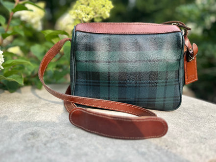 Handbag, Ralph Lauren black watch tartan crossbody bag