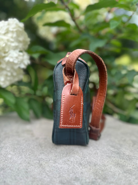 Handbag, Ralph Lauren black watch tartan crossbody bag