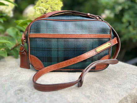 Handbag, Ralph Lauren crossbody black watch tartan bag