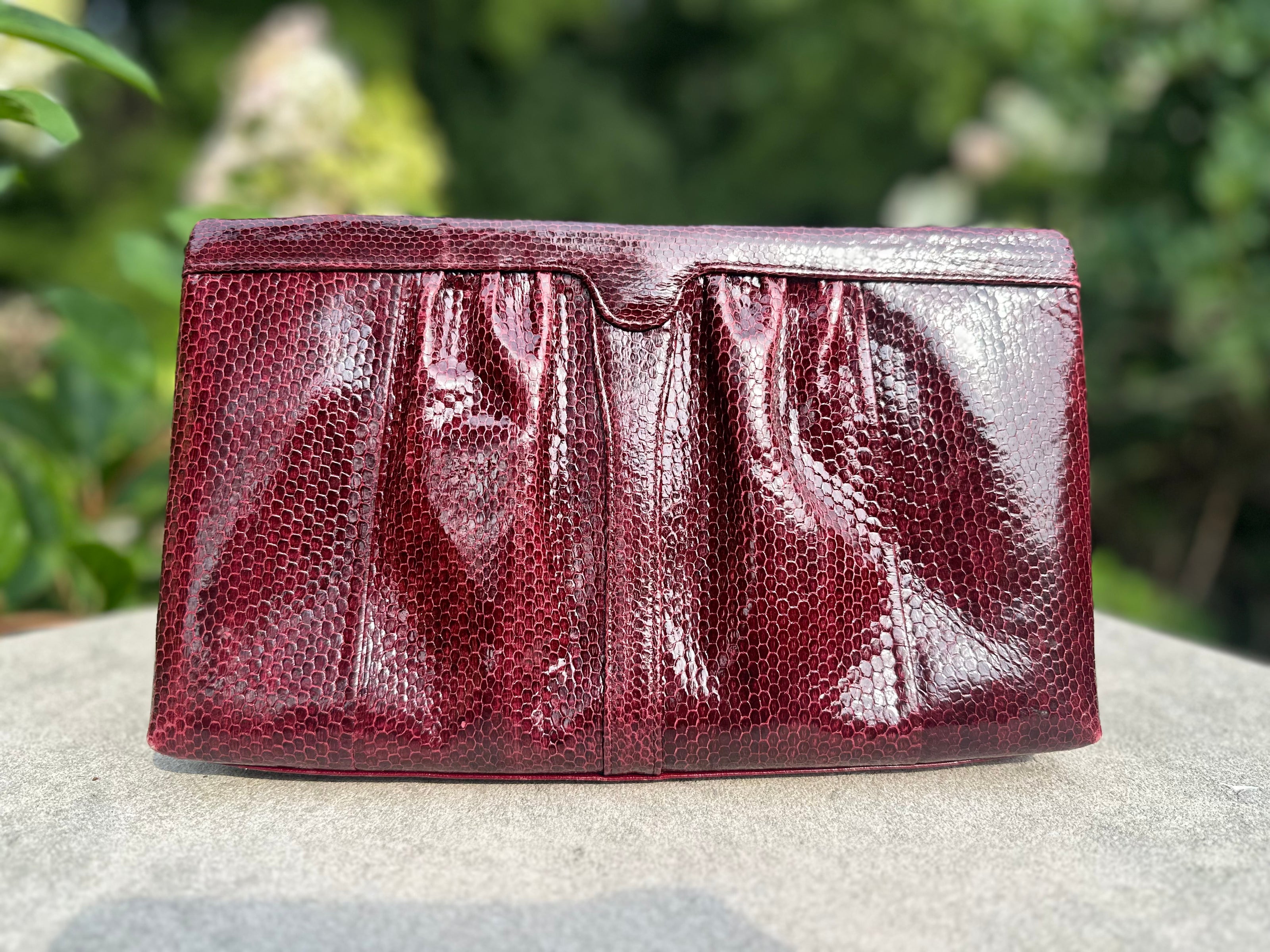 Handbag, Koret leather burgundy bag