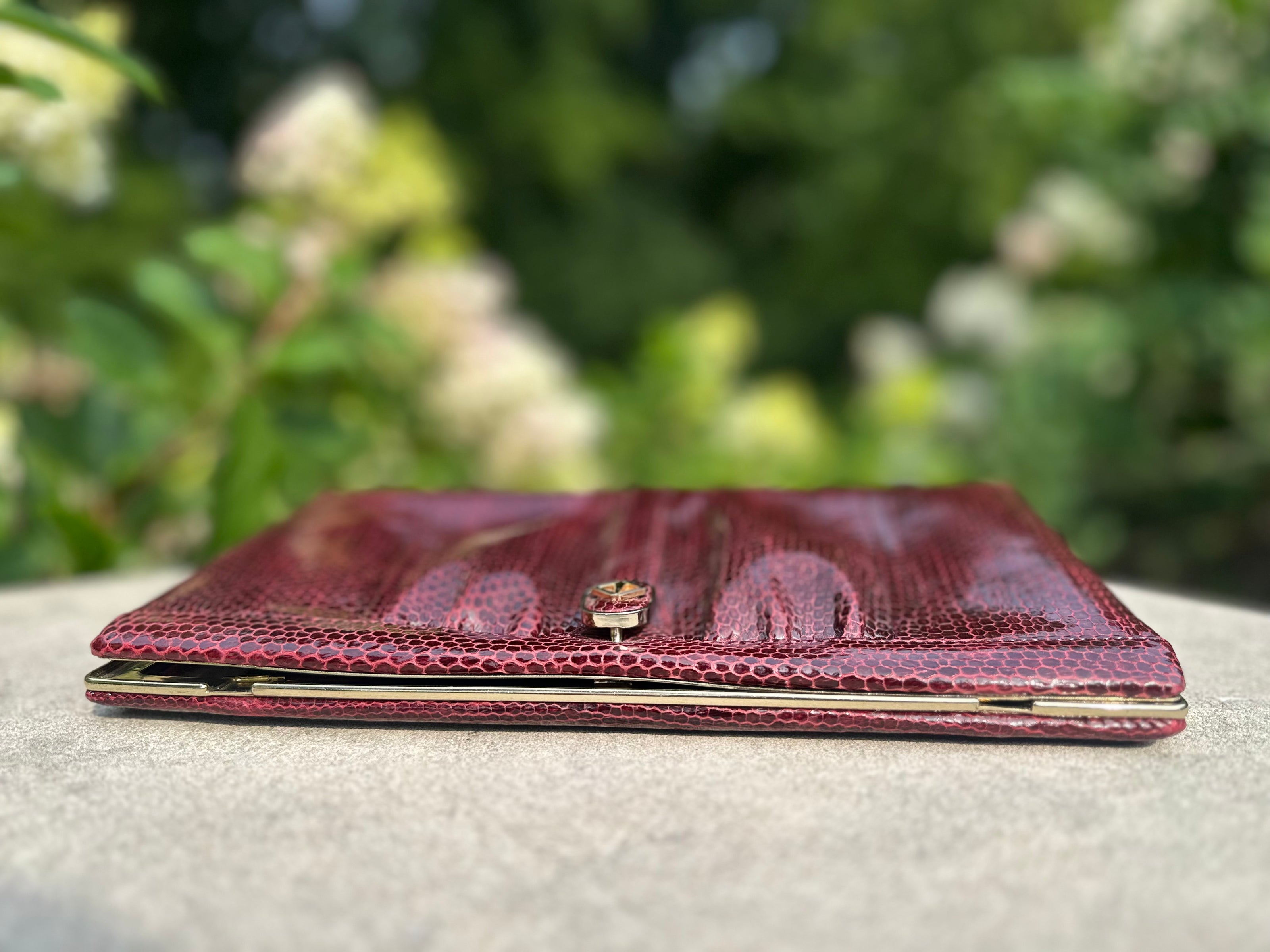 Handbag, Koret leather burgundy bag