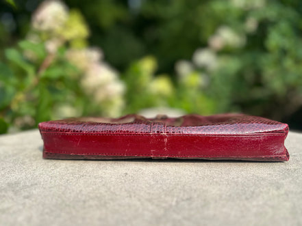 Handbag, Koret leather burgundy bag