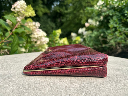 Handbag, Koret leather burgundy bag