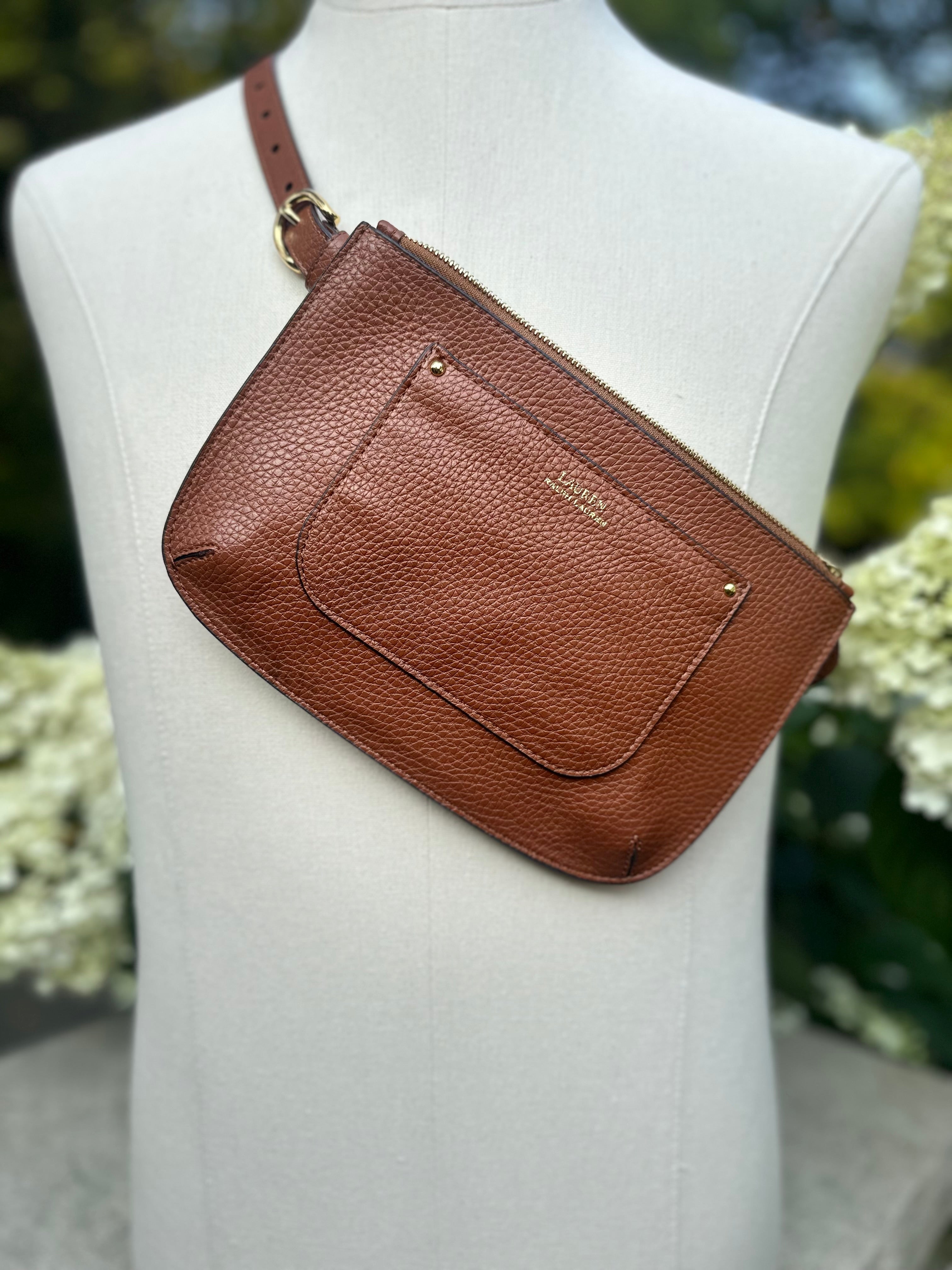 Handbag, Ralph Lauren brown belt bag