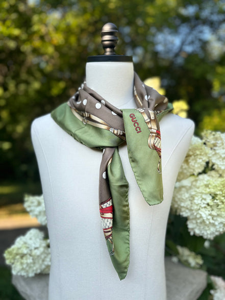 Scarves, Gucci Vintage Golf Theme