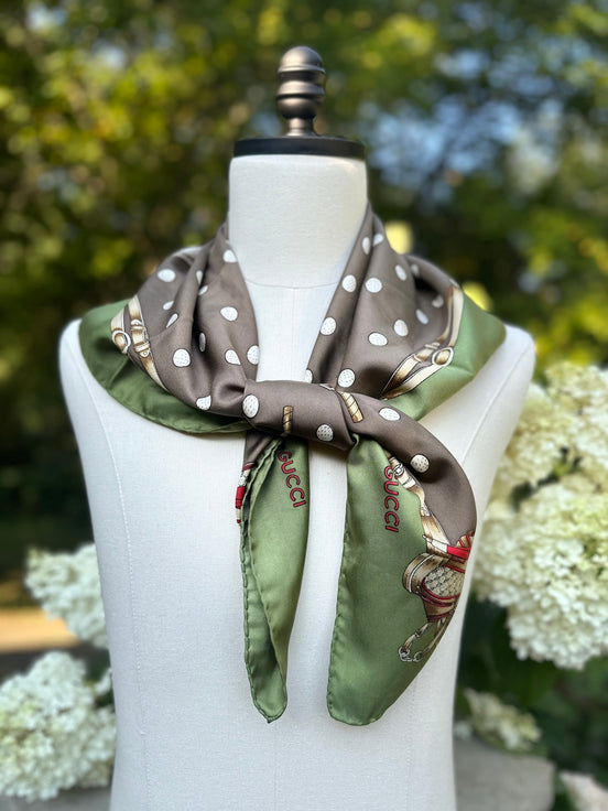 Scarves, Gucci Vintage Golf Theme