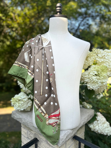 Scarves, Gucci Vintage Golf Theme