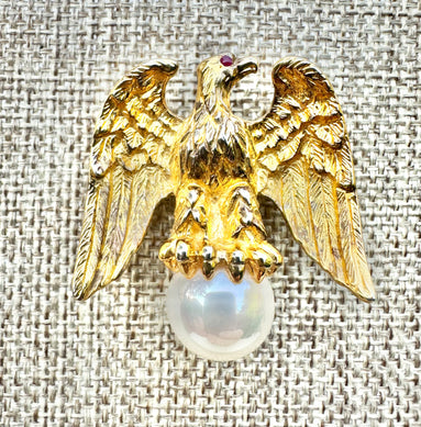 Jewelry, Ann Hand Liberty Eagle Sterling Silver Brooch