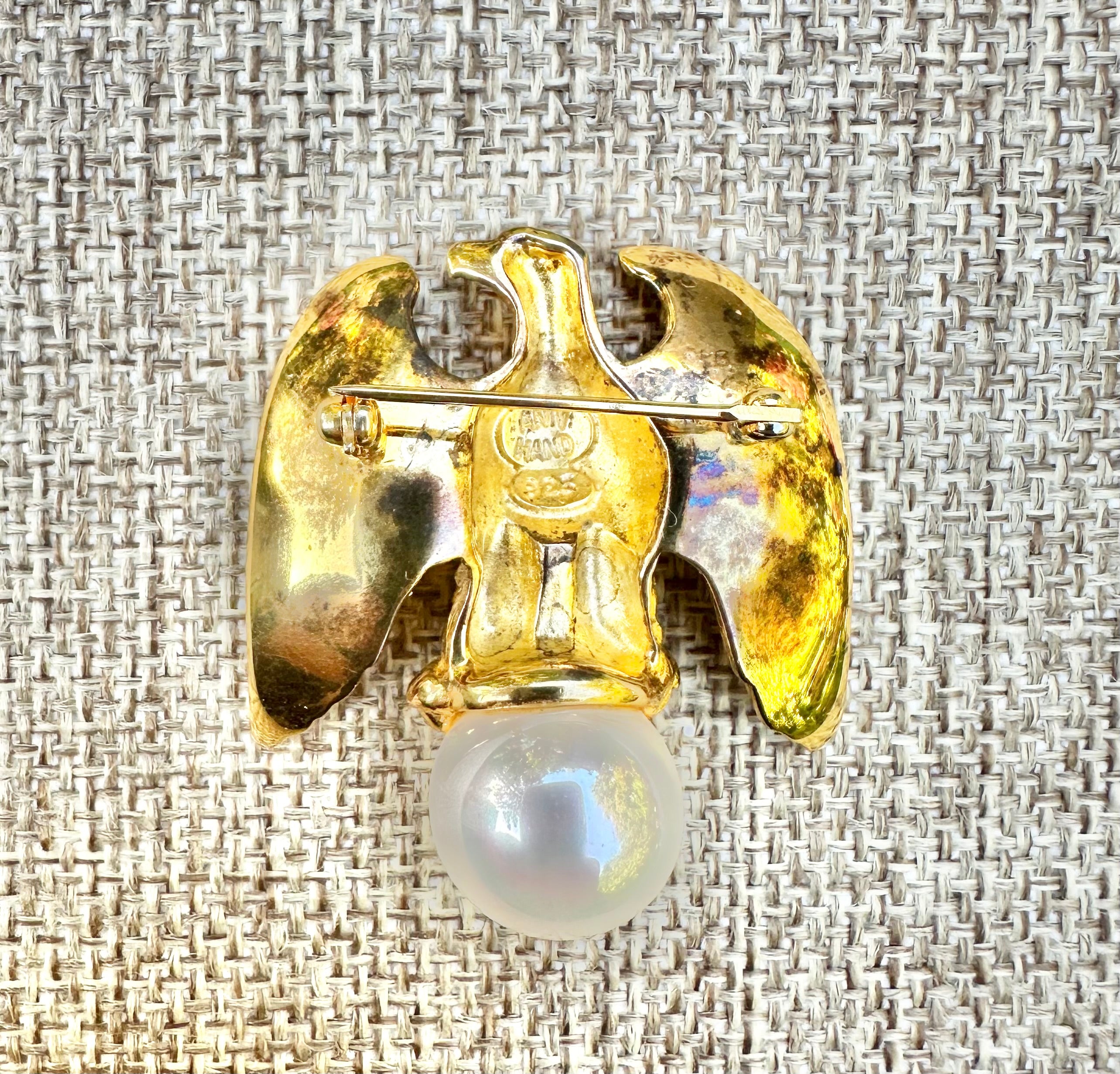 Jewelry, Ann Hand Liberty Eagle Sterling Silver Brooch