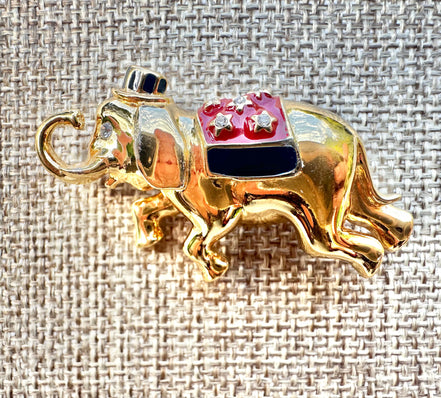 Jewelry, Monet Elephant Brooch