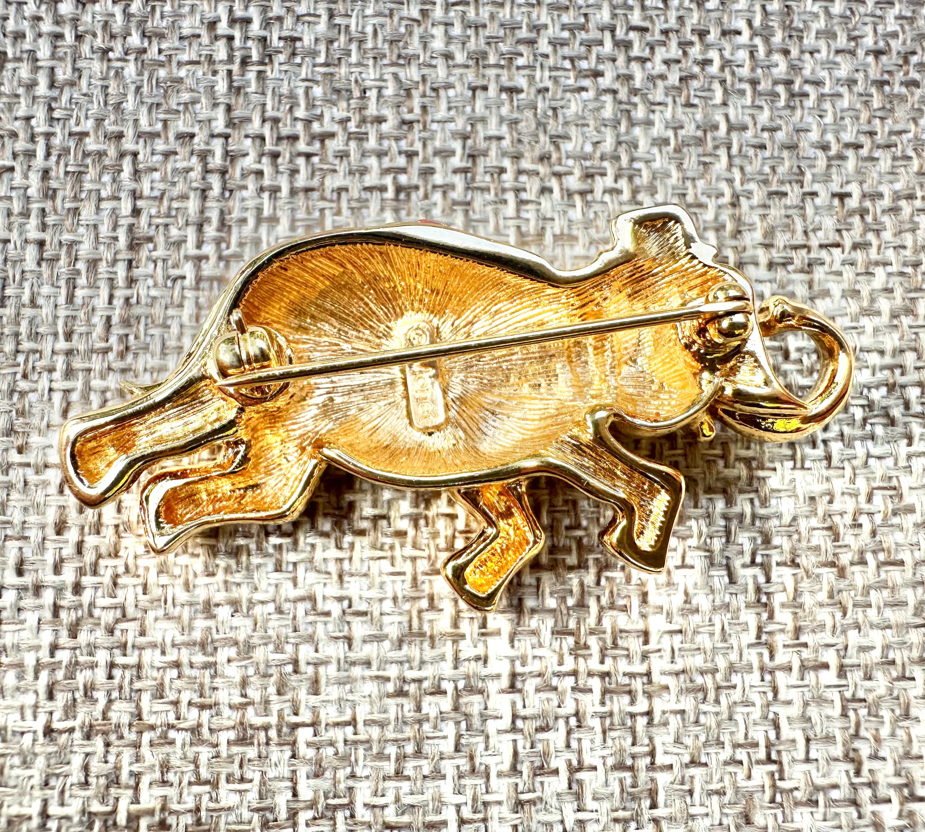 Jewelry, Monet Elephant Brooch
