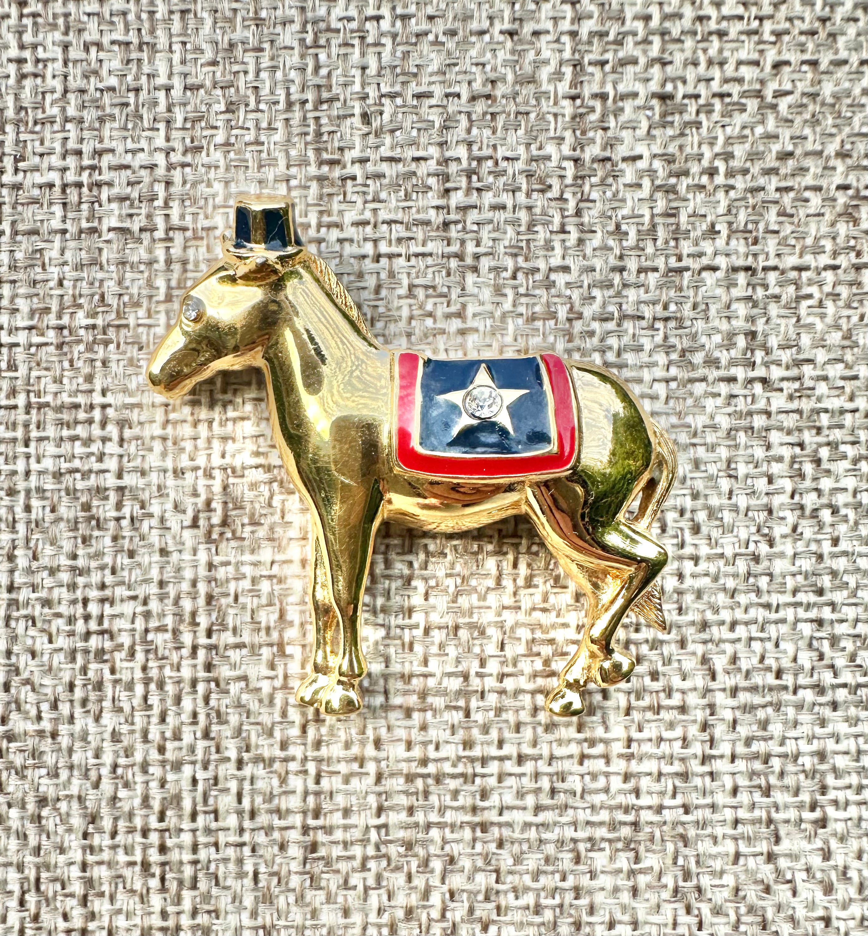 Jewelry, Monet Donkey Brooch