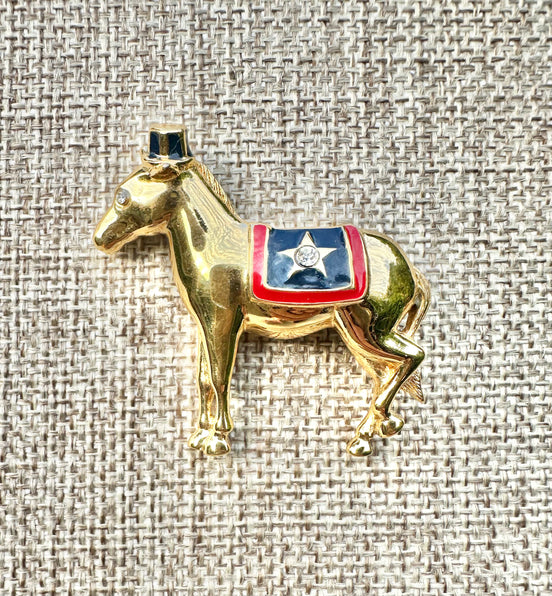 Jewelry, Monet Donkey Brooch