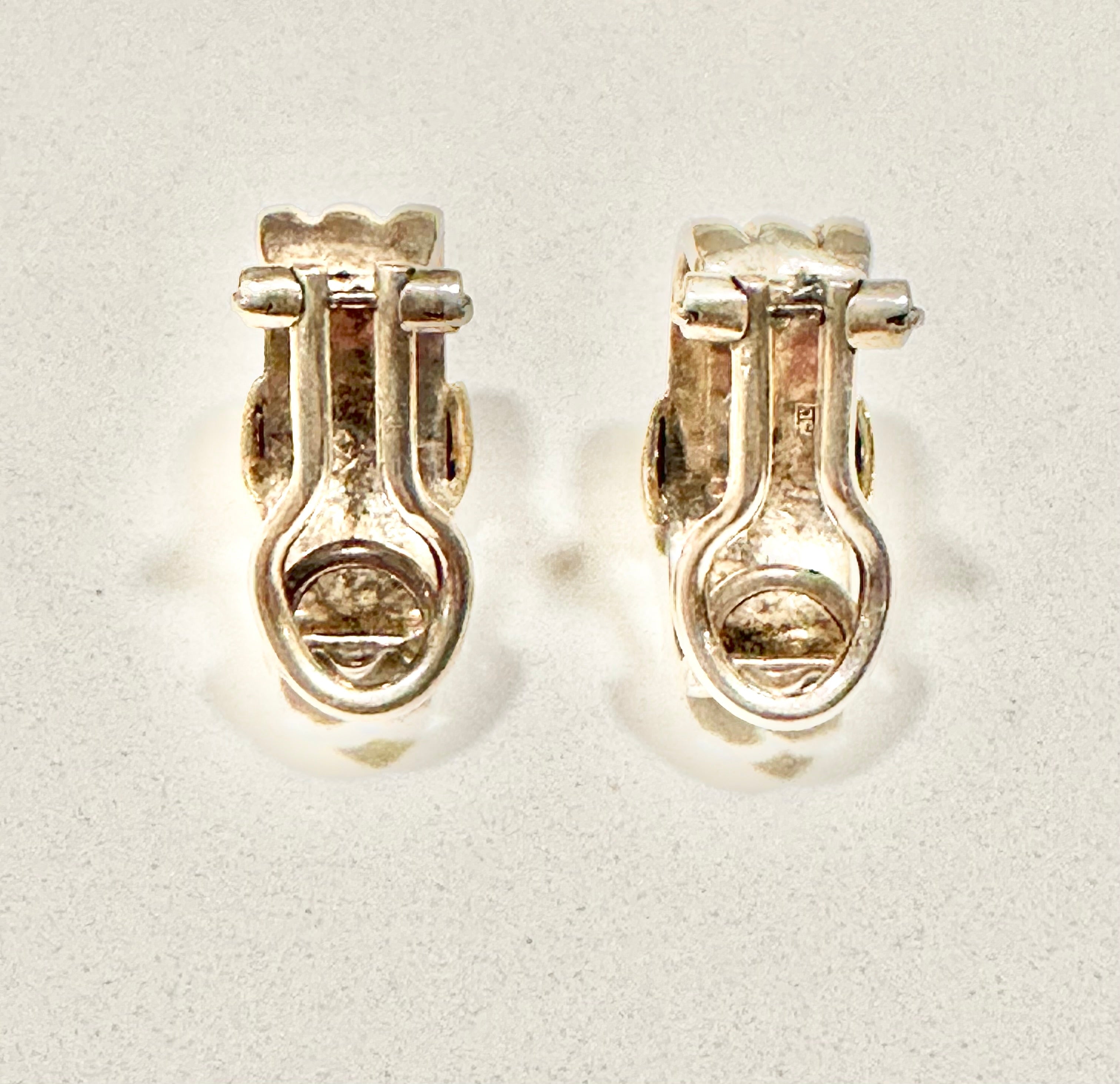 Jewelry, Tiffany Yellow Gold and Sterling Silver Earrings