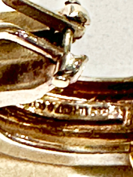 Jewelry, Tiffany Yellow Gold and Sterling Silver Earrings