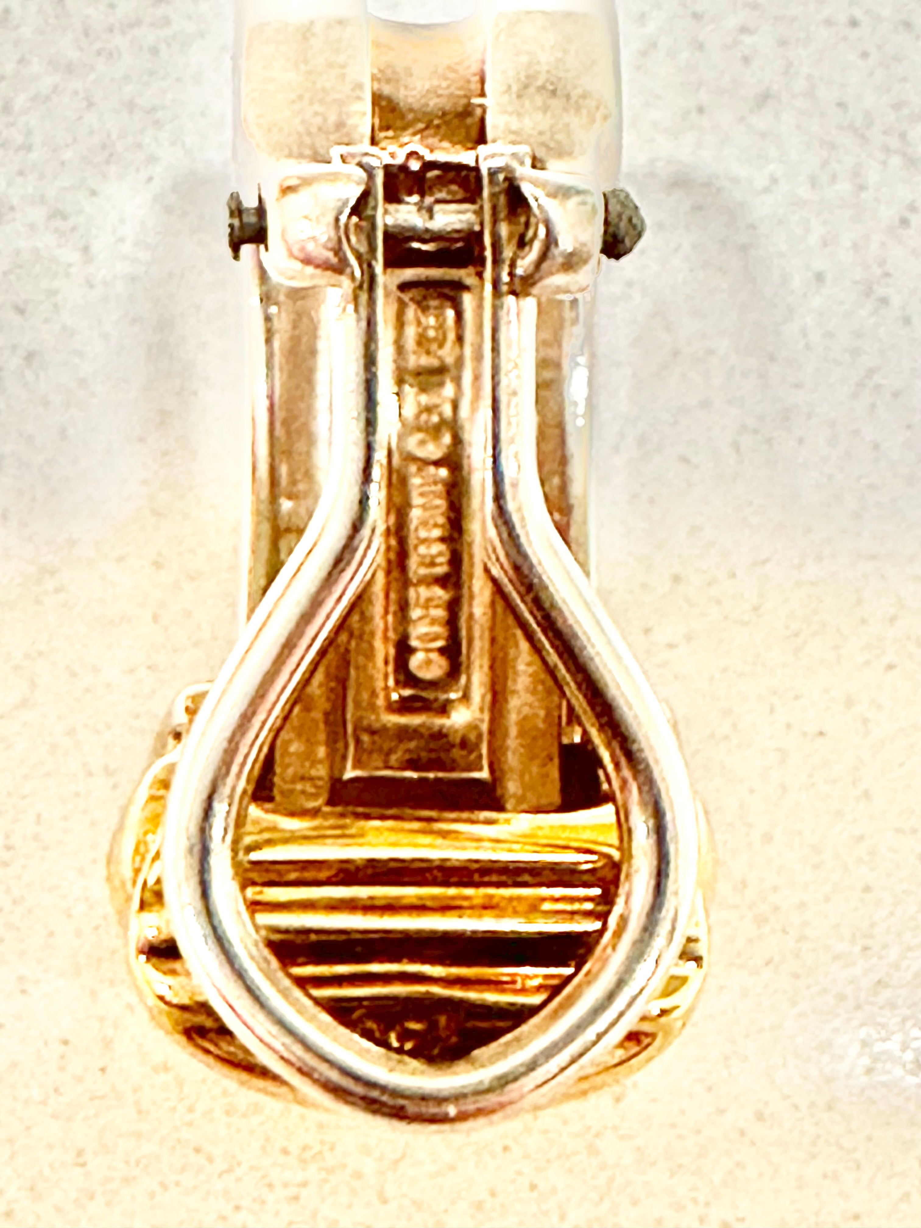 Jewelry, Tiffany Yellow Gold and Sterling Silver Earrings