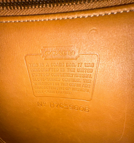 Handbag, Coach leather Equestrian Bucket Shoulder Bag