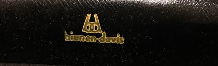 Handbag, Bienen-Davis Black Evening Bag with Gold Clasp