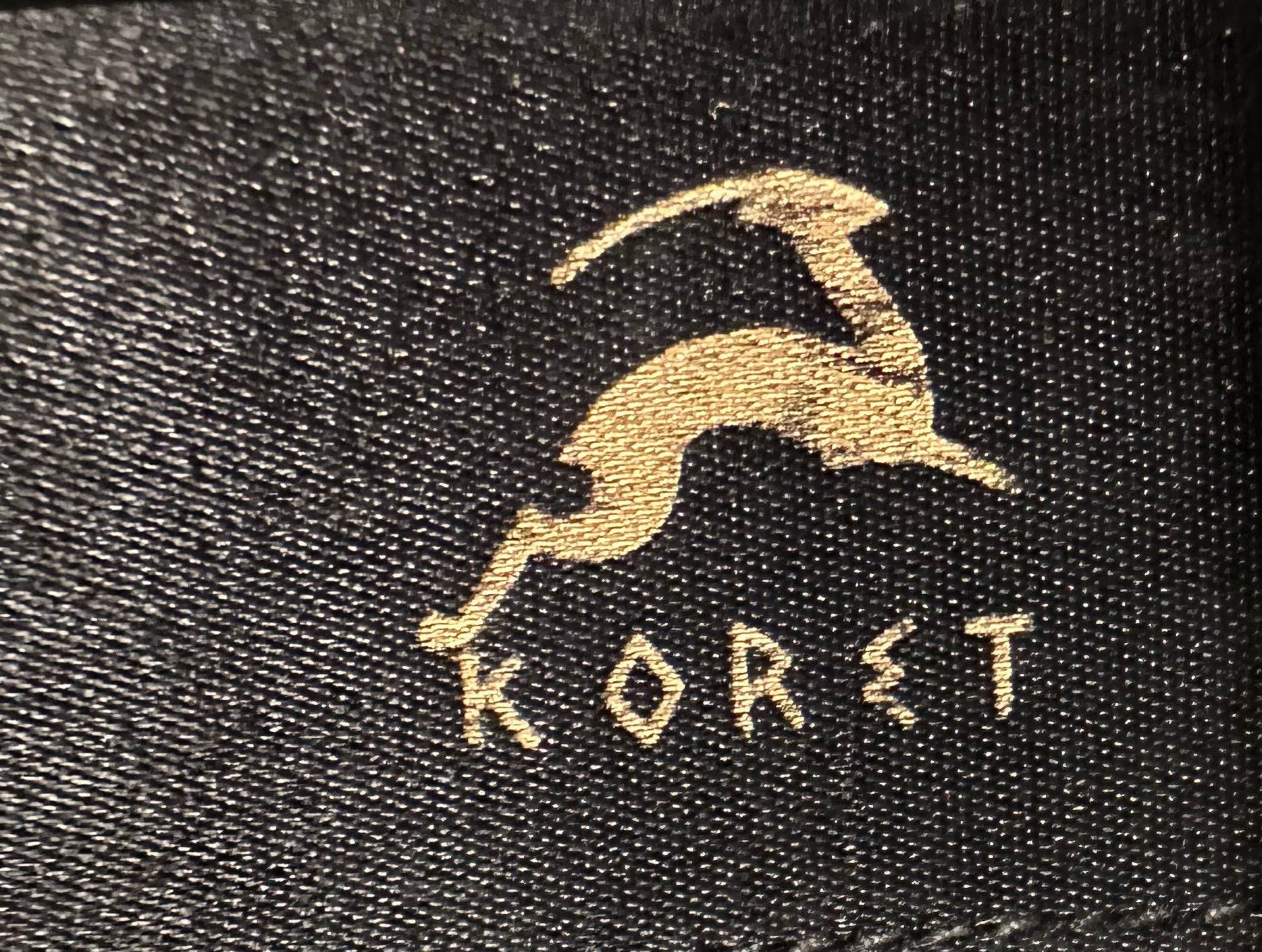 Handbag, Koret Black Bag with Gold Clasp