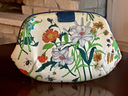 Handbag, Vintage Gucci Floral Clutch