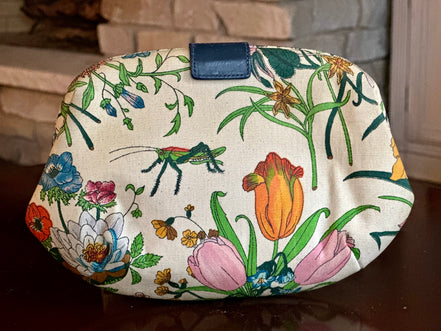 Handbag, Vintage Gucci Floral Clutch