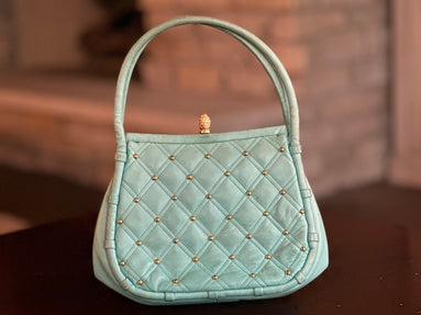 Handbag, Vintage Koret Powder Blue with Coin Purse