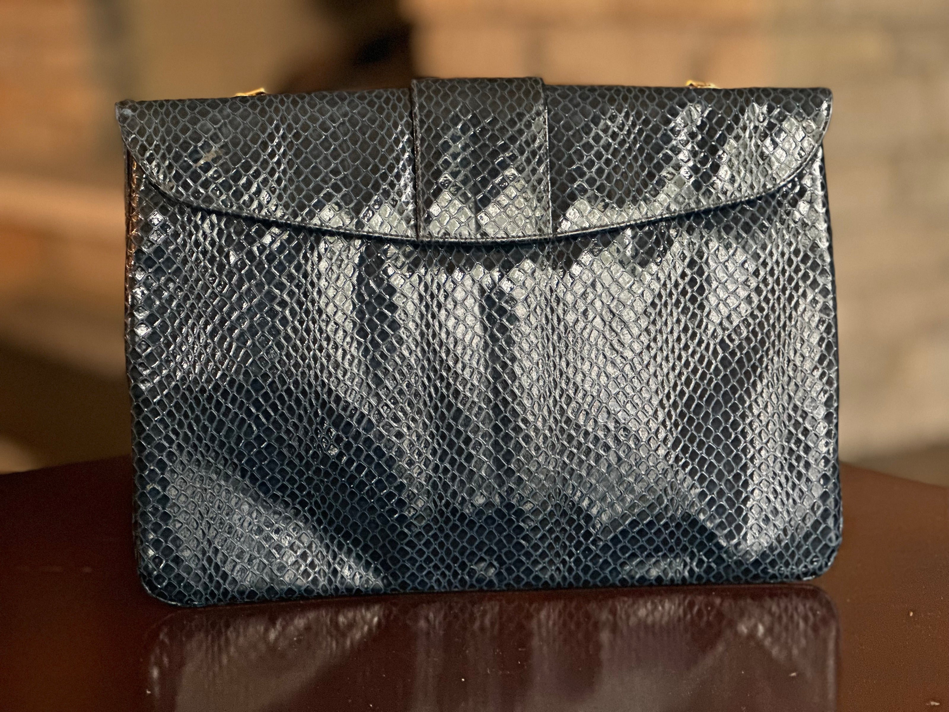 Handbag, Vintage Koret Navy Blue Nautical Shoulder Bag/Clutch