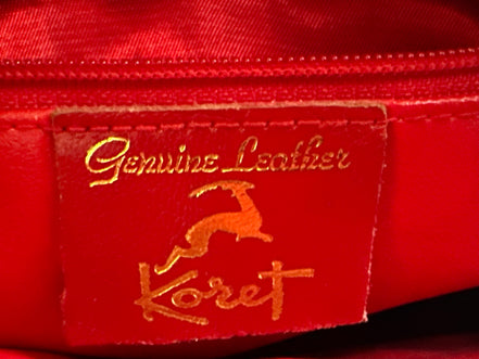 Handbag, Vintage Koret Red Quilted Shoulder Bag