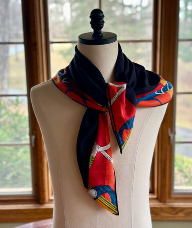 Scarf, Hermes Encadre Éperons d'Or