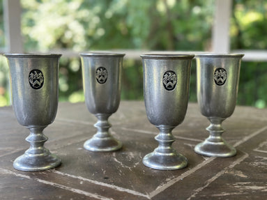 Entertaining, Wilton Armetale Crested Goblets (set of 4)