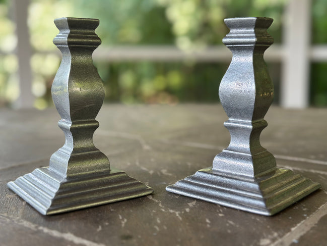 Entertaining, Wilton Armetale Candlesticks (square base)