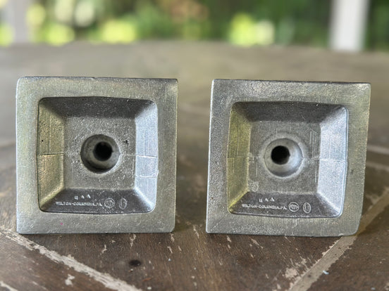 Entertaining, Wilton Armetale Candlesticks (square base)