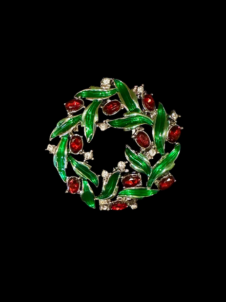 Jewelry, Monet Wreath Holiday Christmas Brooch