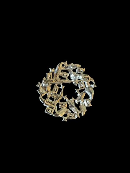 Jewelry, Monet Wreath Holiday Christmas Brooch